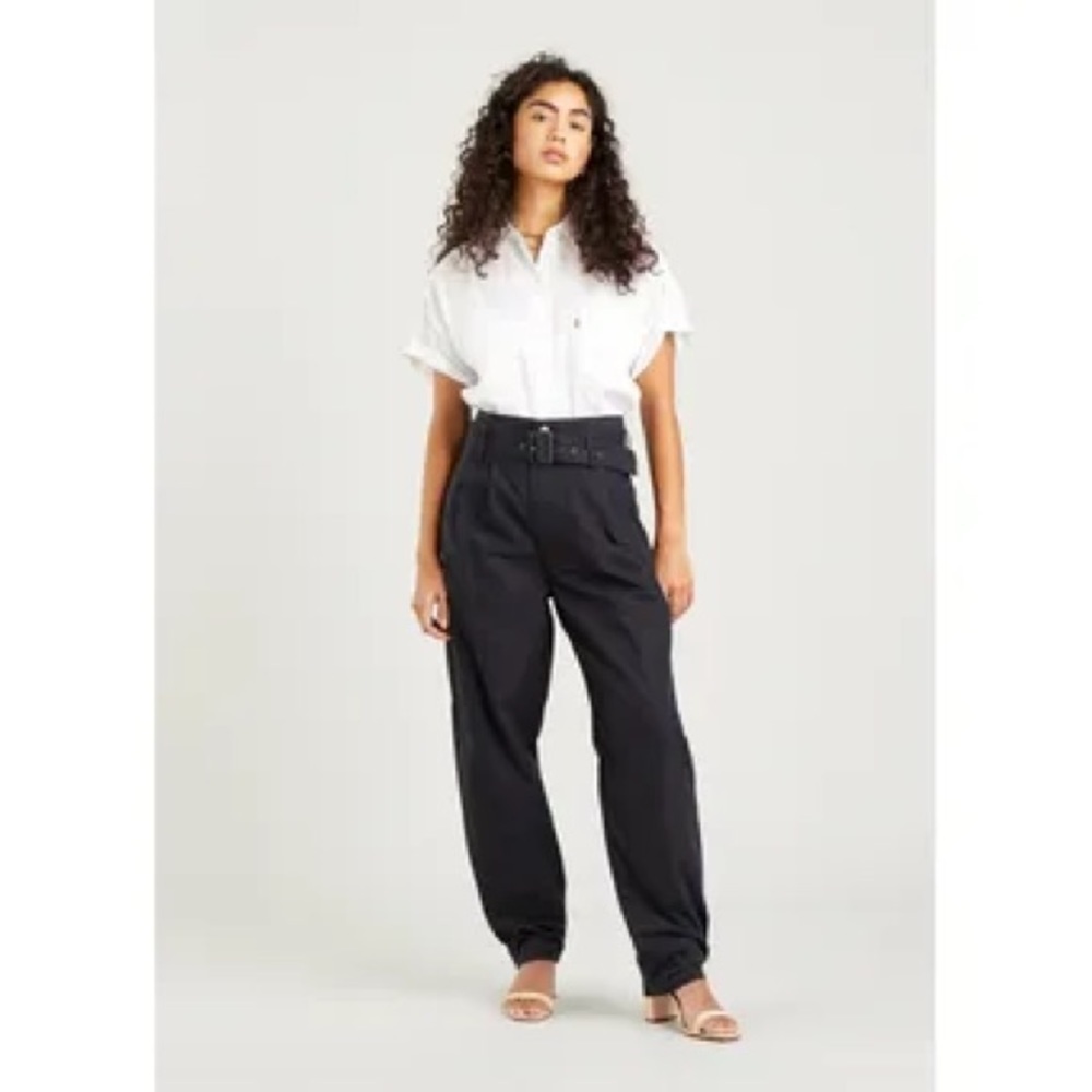 Levi's | Washed‎ Black Tailor High Loose Pleated Taper Mom Pants 90s Y2K Sz 25/0